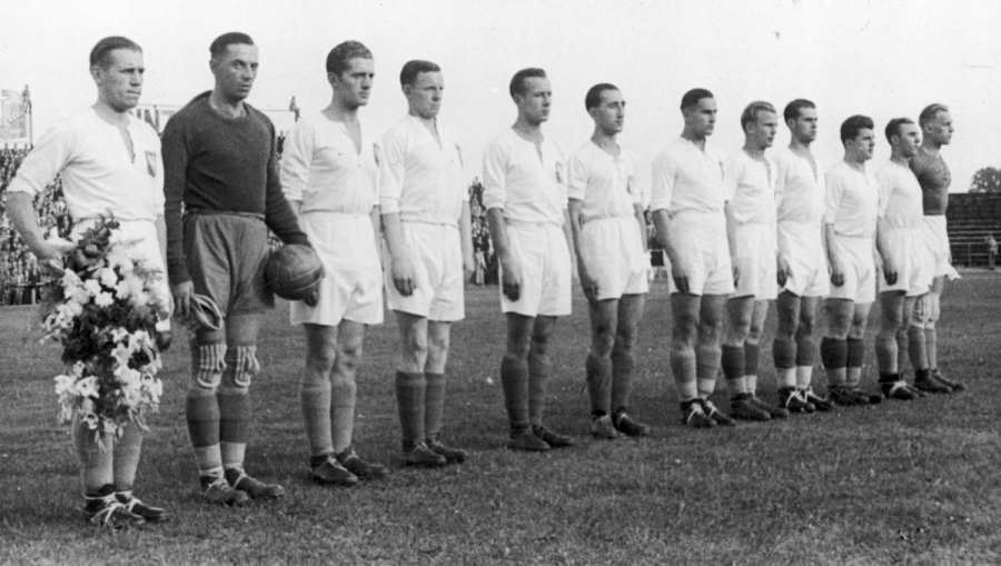 Reprezentacja Polski przed meczem z Węgrami 27 sierpnia 1939 roku